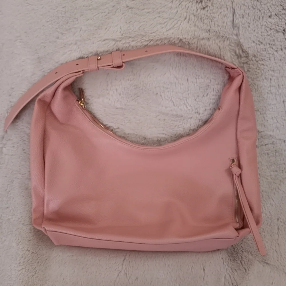 Tote Le Monde Handmade Butter Soft Pebbled Leather Petal Pink Barcelona Bag NWOT